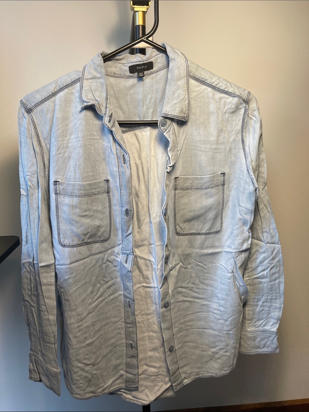 Talula Pale Blue Men's Lightweight Shirt Jacket